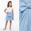 it5 blue Girls Diamante Bow Dress with Purse (4-14Y)