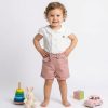 pink play Baby Girls Embroidered All in One Bow Play Suit (0-24M)