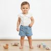 tb4.2 Baby Girls Embroidered Denim All in One Bow Play Suit (0-24M)