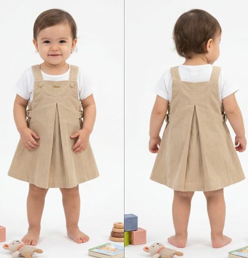 Baby Girls Two Piece Metallic Broach Dress Set (6M-4Y)