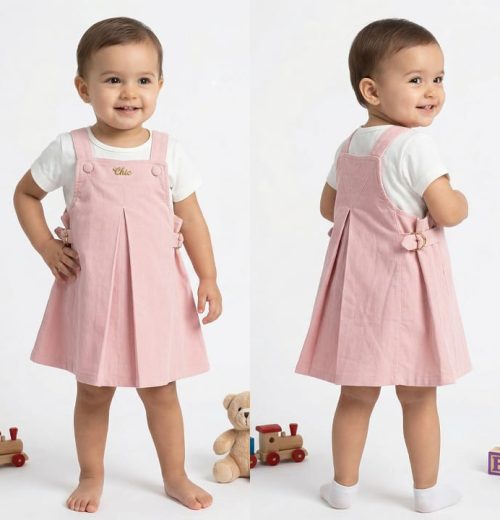 Baby Girls Two Piece Metallic Broach Dress Set (6M-4Y)