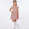tb9 pink Baby Girls Double Breasted Buttoned Pocket Dress (6M-4Y)