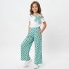 JK3 POLKA DOT GREEN Girls Two Piece Black Polka Dot Set (4-14Y)