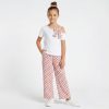 JK3 POLKA DOT PINK Girls Two Piece Black Polka Dot Set (4-14Y)