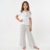 JK3 POLKA DOT WHITE Girls Two Piece Black Polka Dot Set (4-14Y)