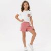 JK4 LEOPARD POCKET PINK Girls Two Piece Leopard Print Pocket Short Set (4-14Y)