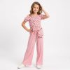 JK6 polka dot pink Girls Two Piece Polka Dot Top with Purse Set (4-14Y)