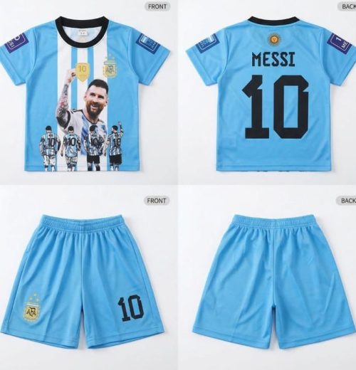 Boys Messi T Shirt & Shorts Set (2-12Y)