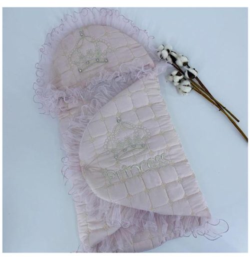 Baby Girls Quilted Princess Swaddle Blanket