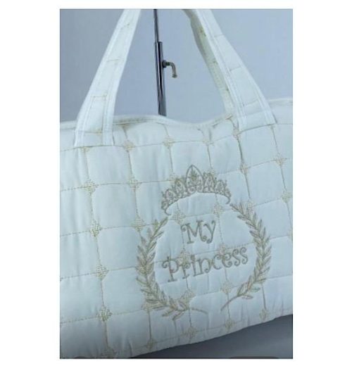 'My Princess' Embroidered Quilted Changing Bag