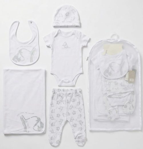 Baby 5 Piece Elephant Gift Set with Hat, Bib & Blanket Bib (NB-6M)