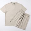 beige 0002 Boys Two Piece T Shirt & Shorts Set (2-14Y)