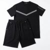 black 003 Boys Two Piece T Shirt & Shorts Set (2-14Y)