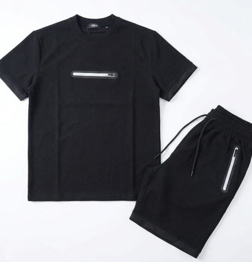 Boys Two Piece Zip T Shirt & Shorts Set (2-14Y)