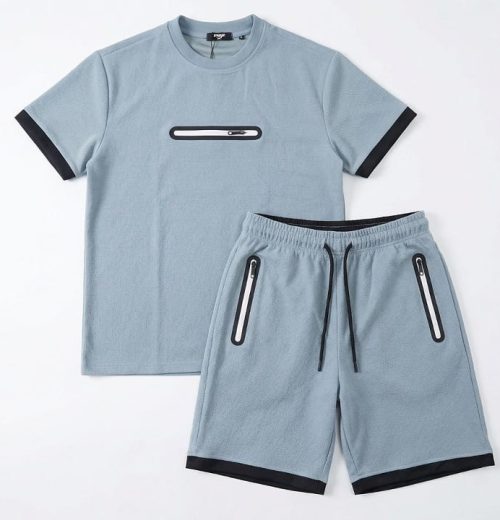 Boys Two Piece Zip T Shirt & Shorts Set (2-14Y)