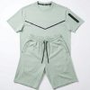 green 003 Boys Two Piece T Shirt & Shorts Set (2-14Y)