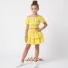 jk7 yellow polka dot skirt Girls Two Piece Polka Dot Top with Layered skirt Set (4-14Y)