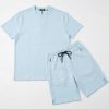 light blue 002 Boys Two Piece T Shirt & Shorts Set (2-14Y)