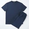 navy blue 002 Boys Two Piece T Shirt & Shorts Set (2-14Y)