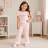 19e5296f bb2c 4683 b5ff c036a3ac411c Girls 2pc Bow Diamante Sequin Legging Set (1-8Y)