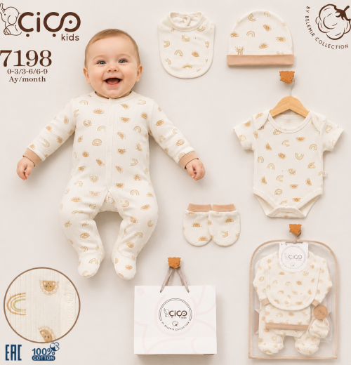 Baby Neutral 5pc Gift Set (0-9m)