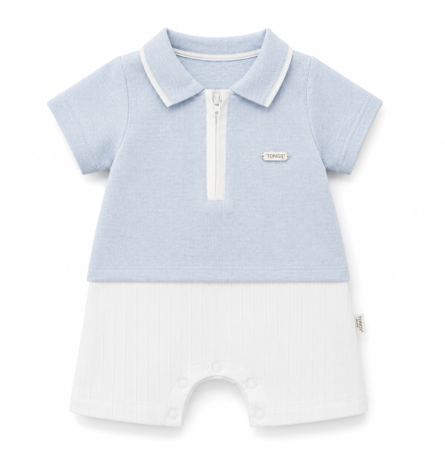 Baby Boys Zip All in One Summer Romper (0-9m)