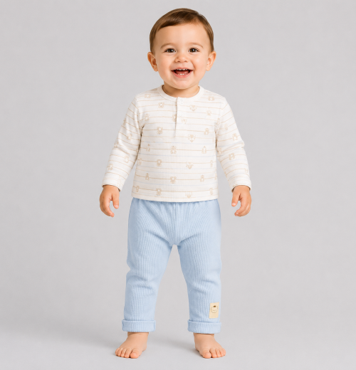 Baby Boys 2pc Teddy Top & Bottoms Set (3-18m)