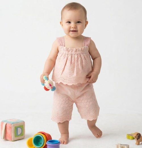 Baby Girls 2pc Anglaise Embroidered Spanish Set (6m-24m)