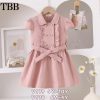 WhatsApp Image 2026 06 02 at 17.19.22 1 Baby Girls Ruffle Buttoned Belt Dress (4-10Y)