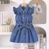WhatsApp Image 2026 06 02 at 17.27.08 1 Girls Button Front Belt Denim Dress (6M-4Y)