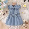 WhatsApp Image 2026 06 02 at 17.27.08 Girls Button Front Belt Denim Dress (6M-4Y)