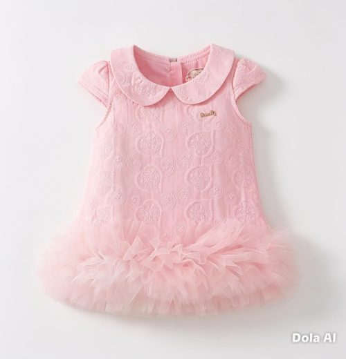 Girls Embroidered Lace Ruffle Dress (6M-4Y)