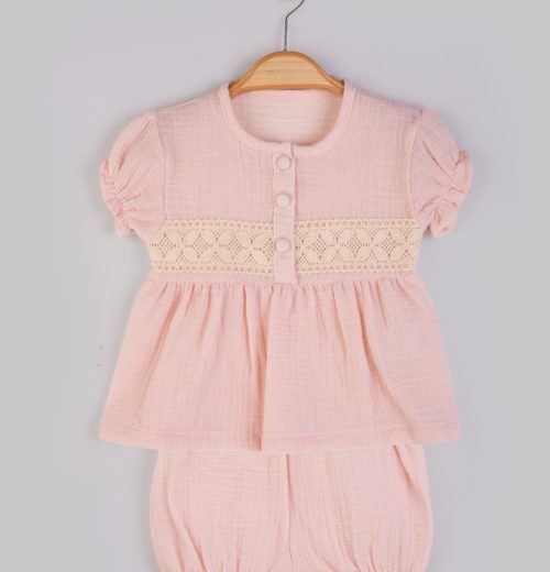 Baby Girls 2pc Spanish Lace Top & Shorts Set (9-24M)