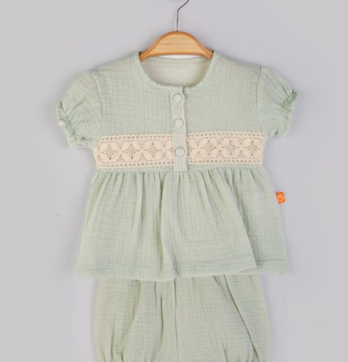 Baby Girls 2pc Spanish Lace Top & Shorts Set (9-24M)