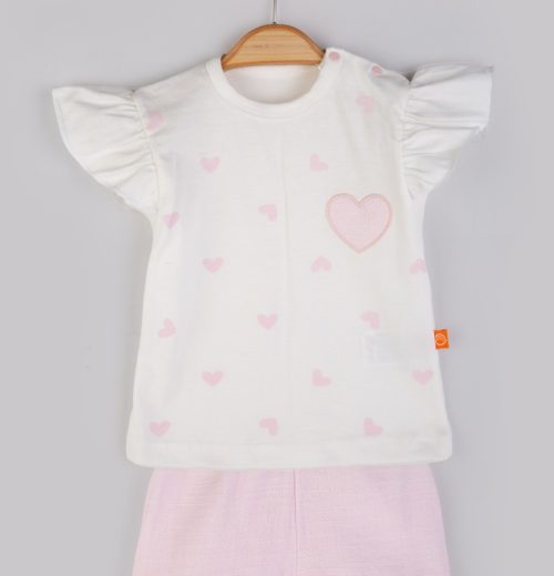 Baby Girls 2pc Heart Top & Shorts Set (9-24M)
