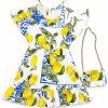 WhatsApp Image 2026 06 05 at 21.23.06 Girls Lemon Print Summer Dress with Purse (4-14Y)