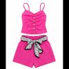 WhatsApp Image 2026 06 05 at 21.28.57 Girls 2pc Button Front Top & Shorts Set with Belt (4-14Y)