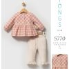 WhatsApp Image 2026 06 05 at 21.55.44 Baby Girls 2pc Check Lace Top & Ruffle Trousers Set (6-24M)