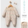 WhatsApp Image 2026 06 05 at 21.55.56 Baby Girls Lace Cotton Floral Romper with Hair Clip (0-9M)