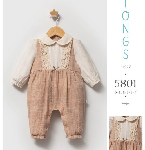 Baby Girls Lace Cotton Spanish Romper (0-9M)