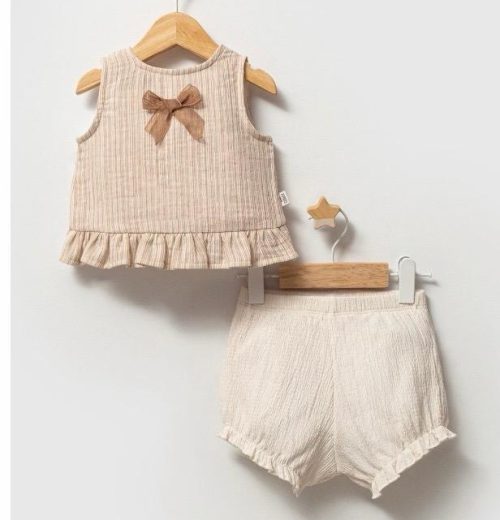 Baby Girls Ruffle Stripe Top & Bloomers Set (6-24M)