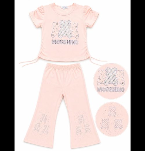 Girls 2pc Diamante Teddy Legging Set (1-8Y)