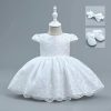 WhatsApp Image 2026 06 09 at 18.40.01 Baby Girls 3pc Embroidered Lace Party Dress with Headband & Shoes (6-24M)