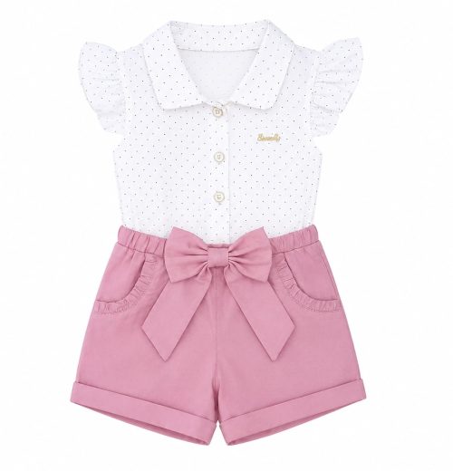 Baby Girls Polka Dot All in One Bow Play Suit (0-24M)