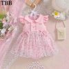 WhatsApp Image 2026 06 11 at 18.31.24 Baby Girls Floral Glitter Romper Style Dress (0-12m)