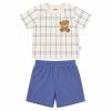 WhatsApp Image 2026 06 11 at 18.36.46 Baby Boys 2pc Striped Teddy T Shirt & Short Set (6-24M)