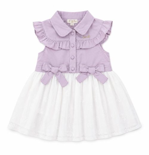 Girls Embroidered Ruffle Bow Dress (6M-4Y)
