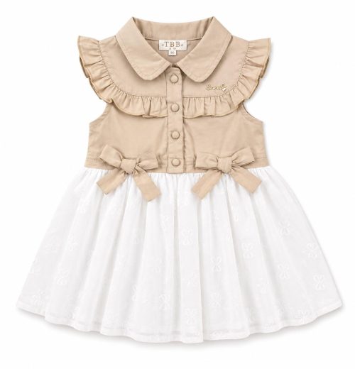 Girls Embroidered Ruffle Bow Dress (6M-4Y)