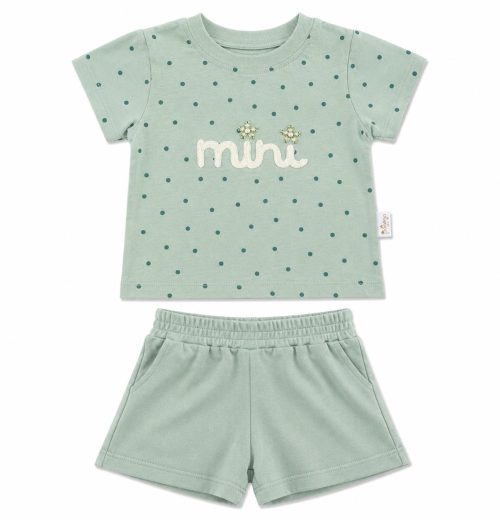 Baby Girls 2pc 'mini' Polka Dot T Shirt & Shorts Set (6-24M)