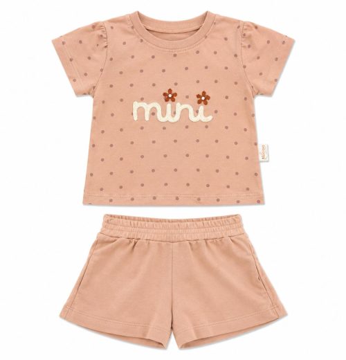 Baby Girls 2pc 'mini' Polka Dot T Shirt & Shorts Set (6-24M)